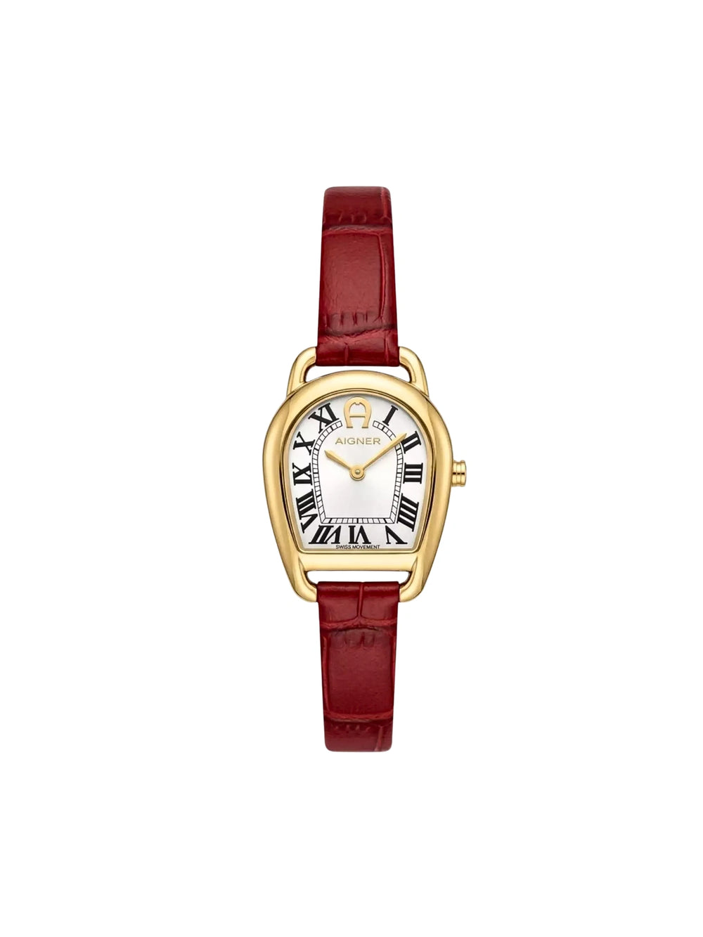 Aigner-Hermada-III-Gold-Case-Red-Leather-Strap