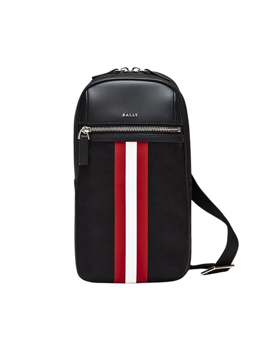Bally-Ribbon-Stripe-Messenger-Bag-Black