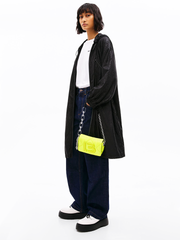 Bimba-Y-Lola-Extra-Small-Padded-Nylon-Flap-Bag-Neon-Green-Balilene-onmodel1