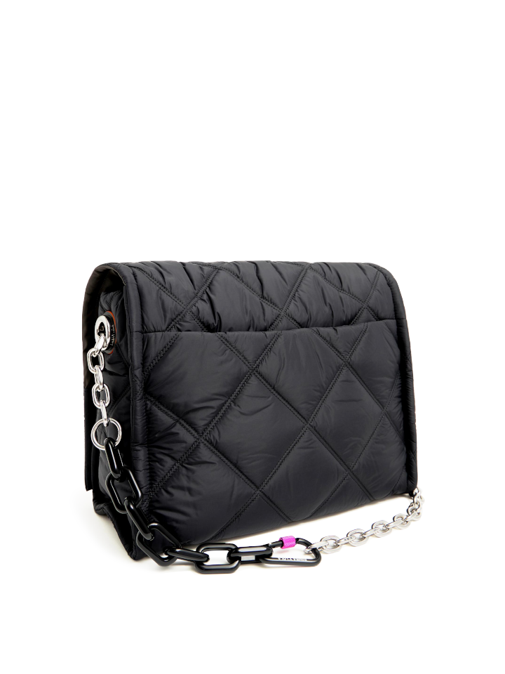 Bimba-Y-Lola-Large-Black-Padded-Nylon-Flap-Bag-Balilene-belakang_