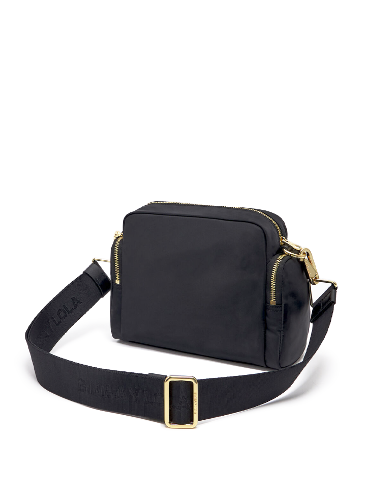 Bimba-Y-Lola-Medium-Black-Nylon-Crossbody-Bag-with-Gold-Hardware-Balilene-belakang