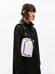 Bimba-Y-Lola-Nylon-Small-Shoulder-Bag-Gray-Multi-Balilene-onmodel