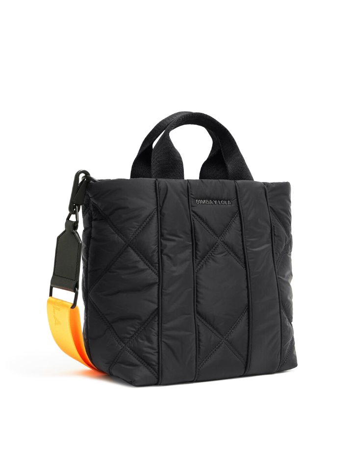 Bimba-Y-Lola-Quilted-Nylon-Shopper-Bag-Black-Balilene-depan