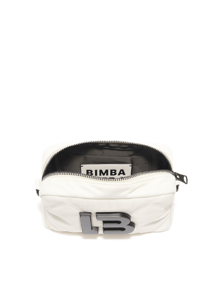 Bimba Y Lola Quilted Padded Shoulder Bag in White