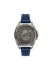 Coach-145039798-Signature-Embossed-Boyfriend-Rubber-Strap-Grey-Dark-Blue