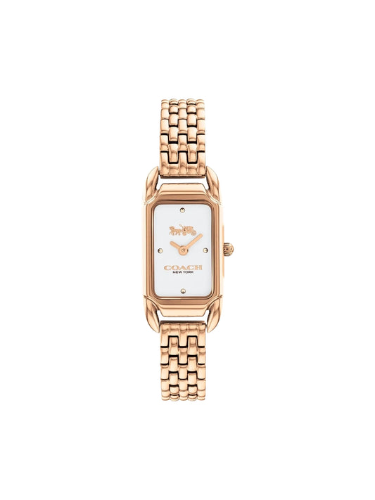 Coach-Cadie-Ladies-White-Dial-Rose-Gold-Stainless-Steel-Strap-Brown