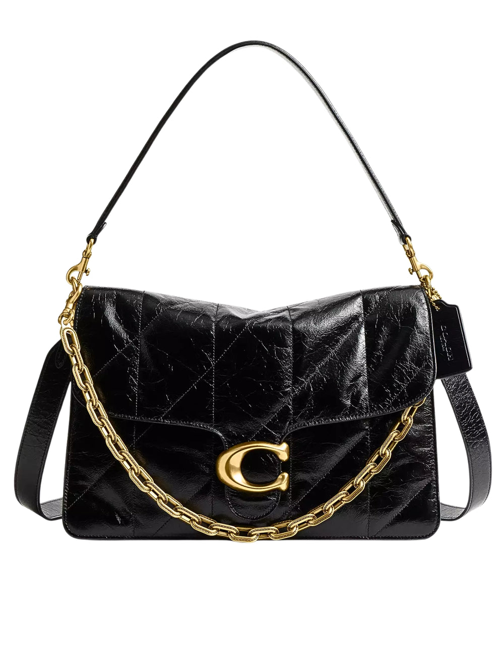 Coach-Chain-Tabby-Shoulder-Bag-35-With-Quilting-Black
