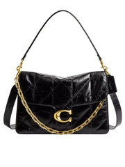 Coach-Chain-Tabby-Shoulder-Bag-35-With-Quilting-Black