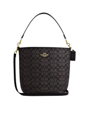 Coach-City-Large-Bucket-Bag-In-Signature-Canvas-Walnut-Black