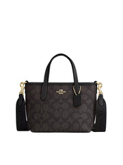 Coach-City-Mini-Tote-Bag-In-Signature-Canvas-Walnut-Black
