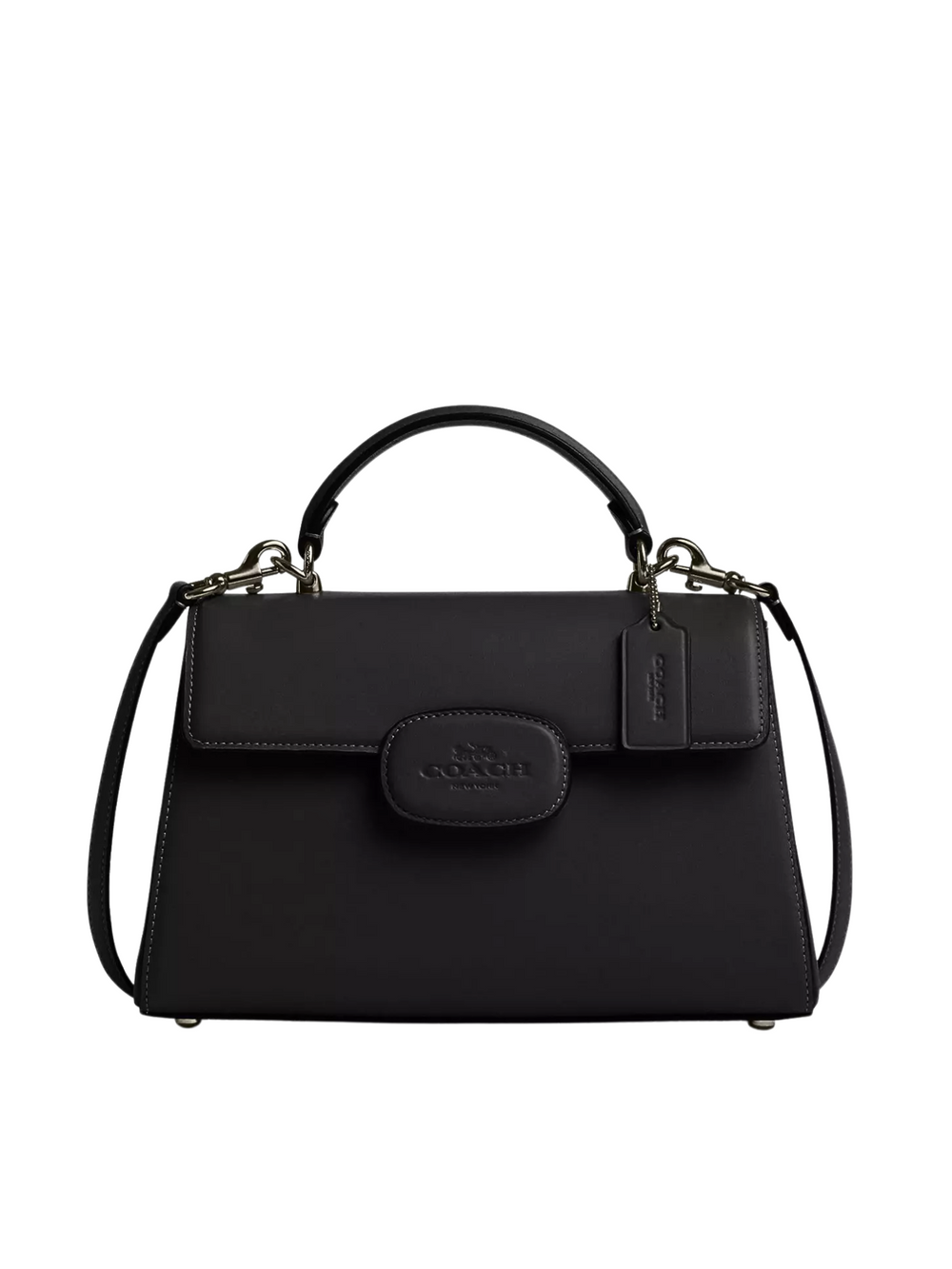 Coach-Eliza-Top-Handle-Bag-Black