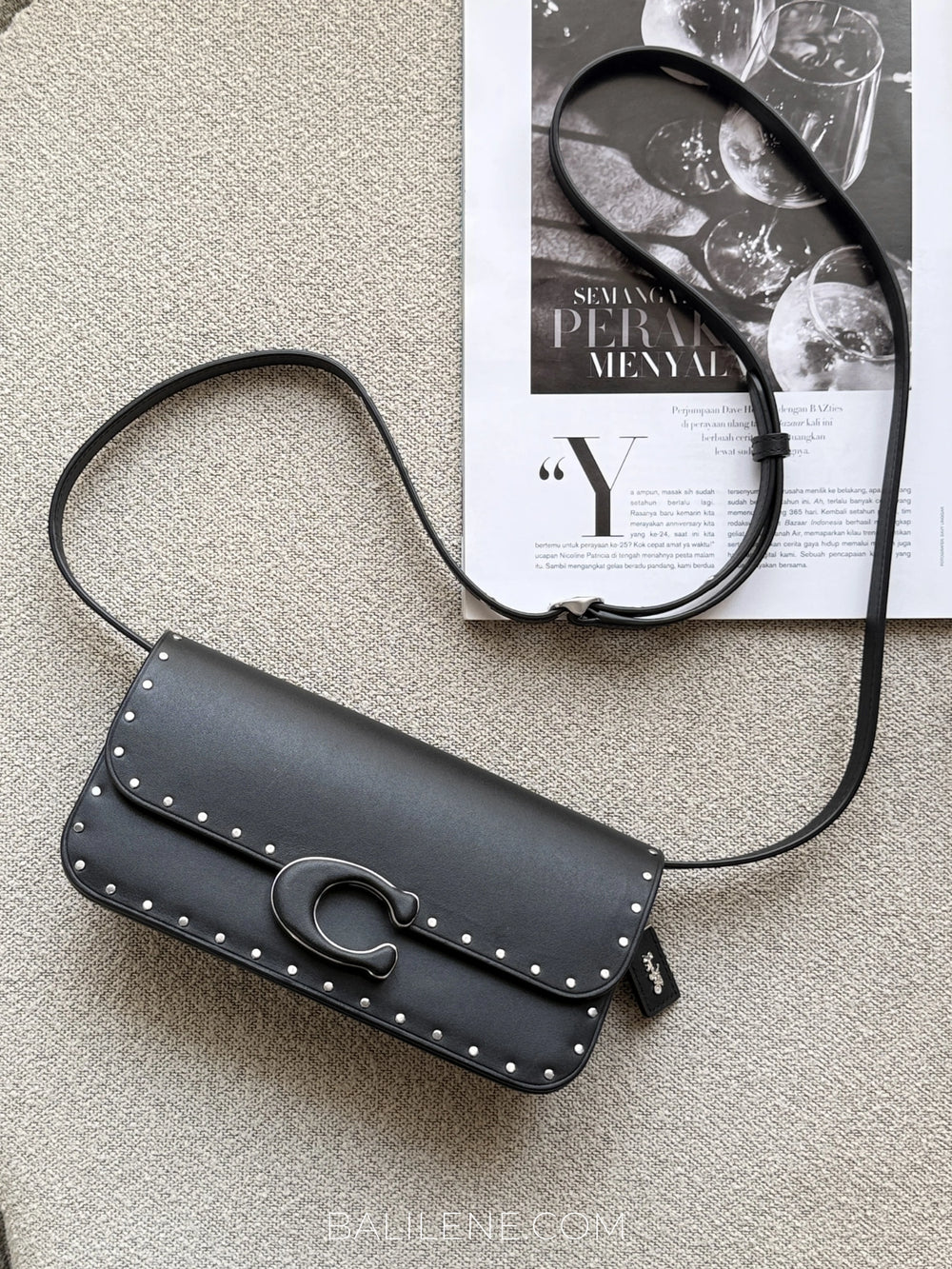 Coach-Idol-Bag-23-With-Rivets-Black-balilene