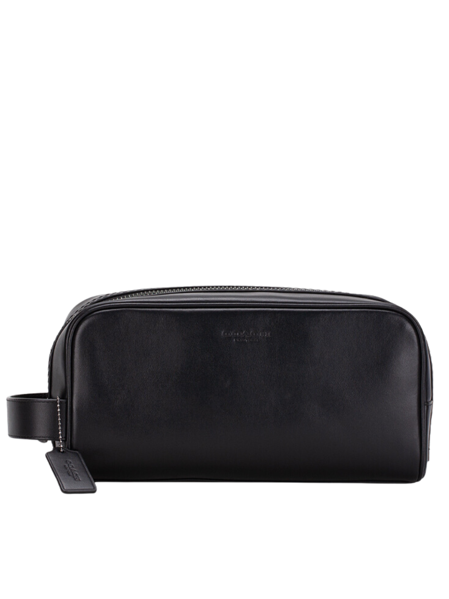 coach men's toiletry travel bag Coach Leather Large Travel Kit Pouch Bag Black – Balilene