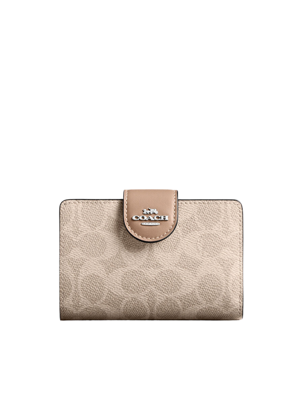 Coach-Medium-Corner-Zip-Wallet-In-Signature-Canvas-Sand-Taupe