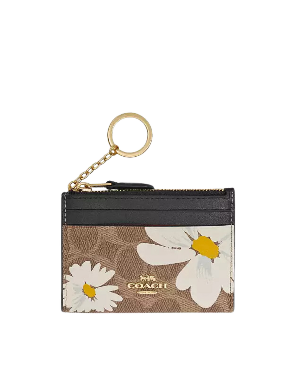 Coach-Mini-Skinny-ID-Sign-Floral-Tan-Multi
