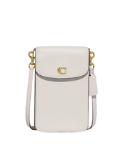 Coach-Polished-Pebble-Leather-Phone-Crossbody-Bag-Chalk