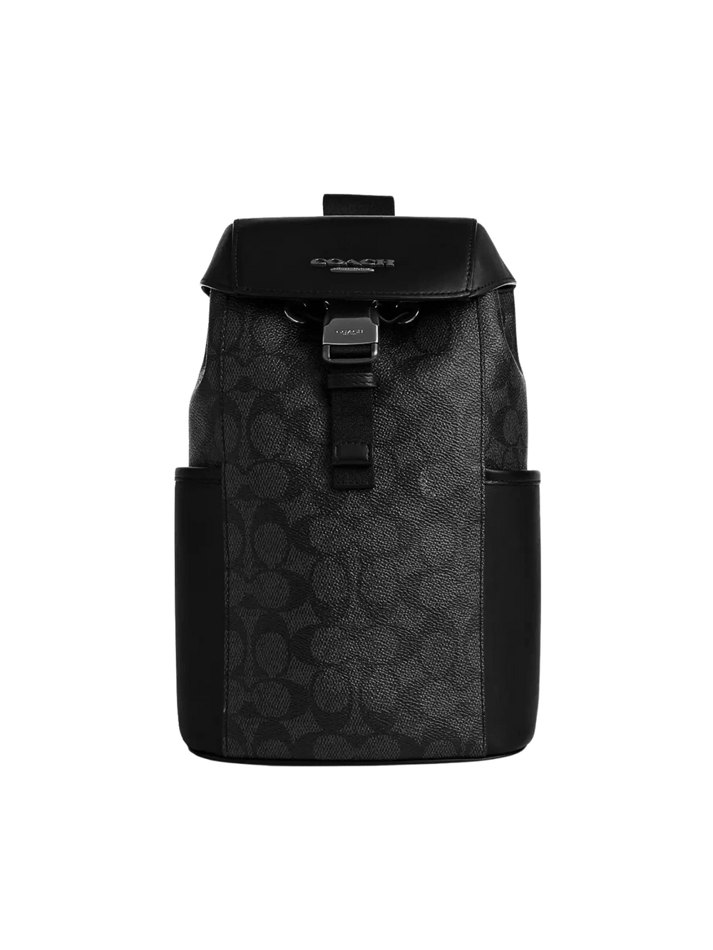 Coach-Racer-Pack-Bag-In-Signature-Charcoal-Black