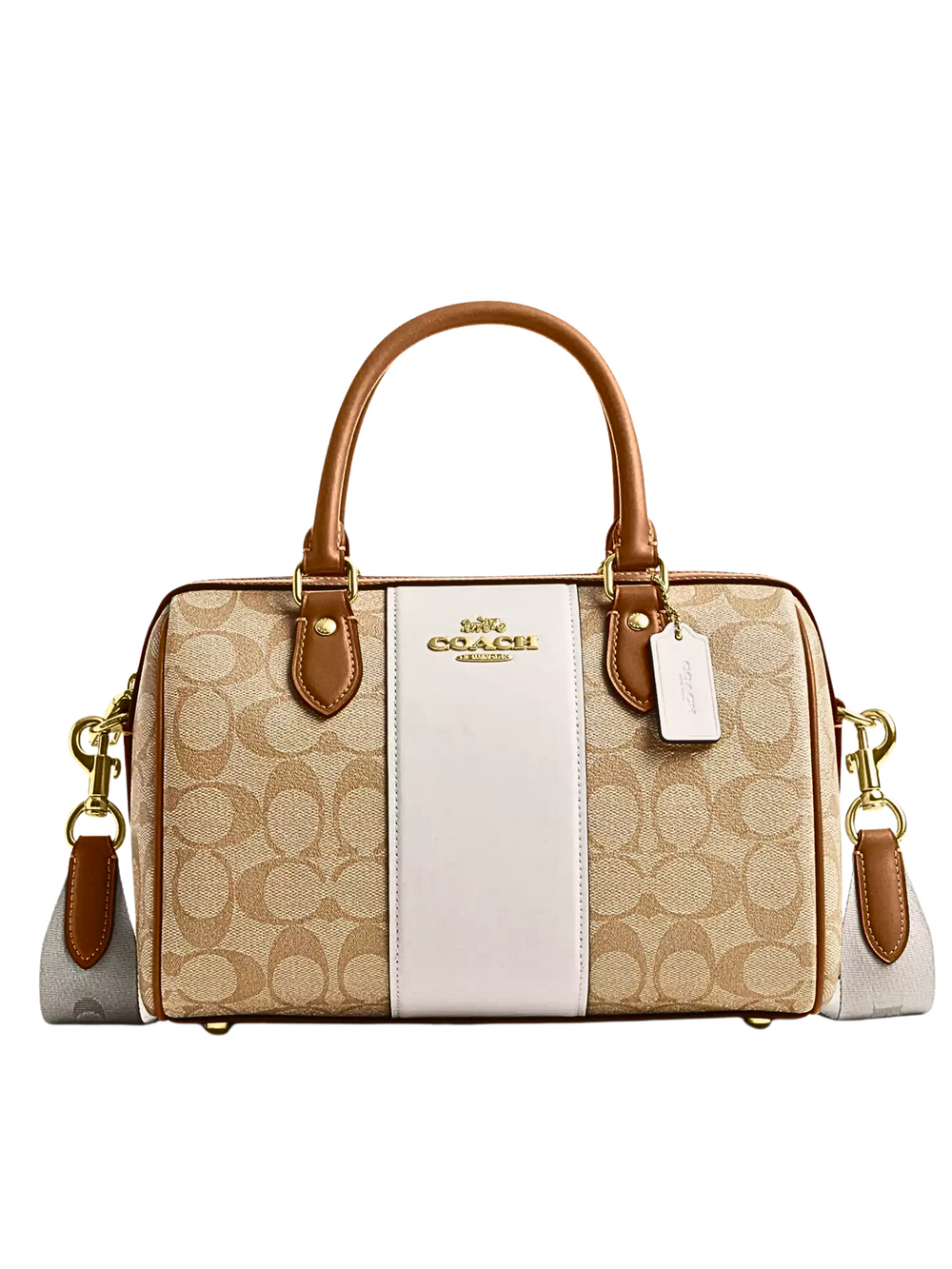Coach-Rowan-Satchel-In-Signature-Canvas-With-Stripe-Light-Khaki-Chalk-Saddle