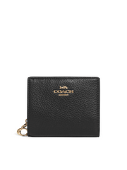 Coach Snap Wallet With Rainbow Colorblock Interior Black