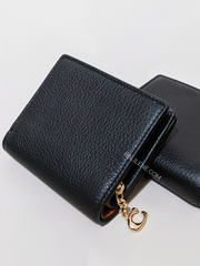 Coach Snap Wallet With Rainbow Colorblock Interior Black