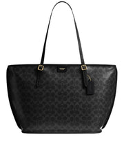 Coach-Taxi-Tote-Bag-In-Signature-Canvas-Black