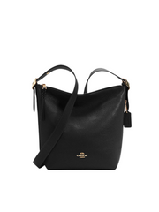 Coach-Val-Duffle-Leather-Bag-Black