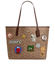 Coach-X-Peanuts-City-Tote-Bag-In-Signature-Snoopy-Patches-Tan-Brown_Multi