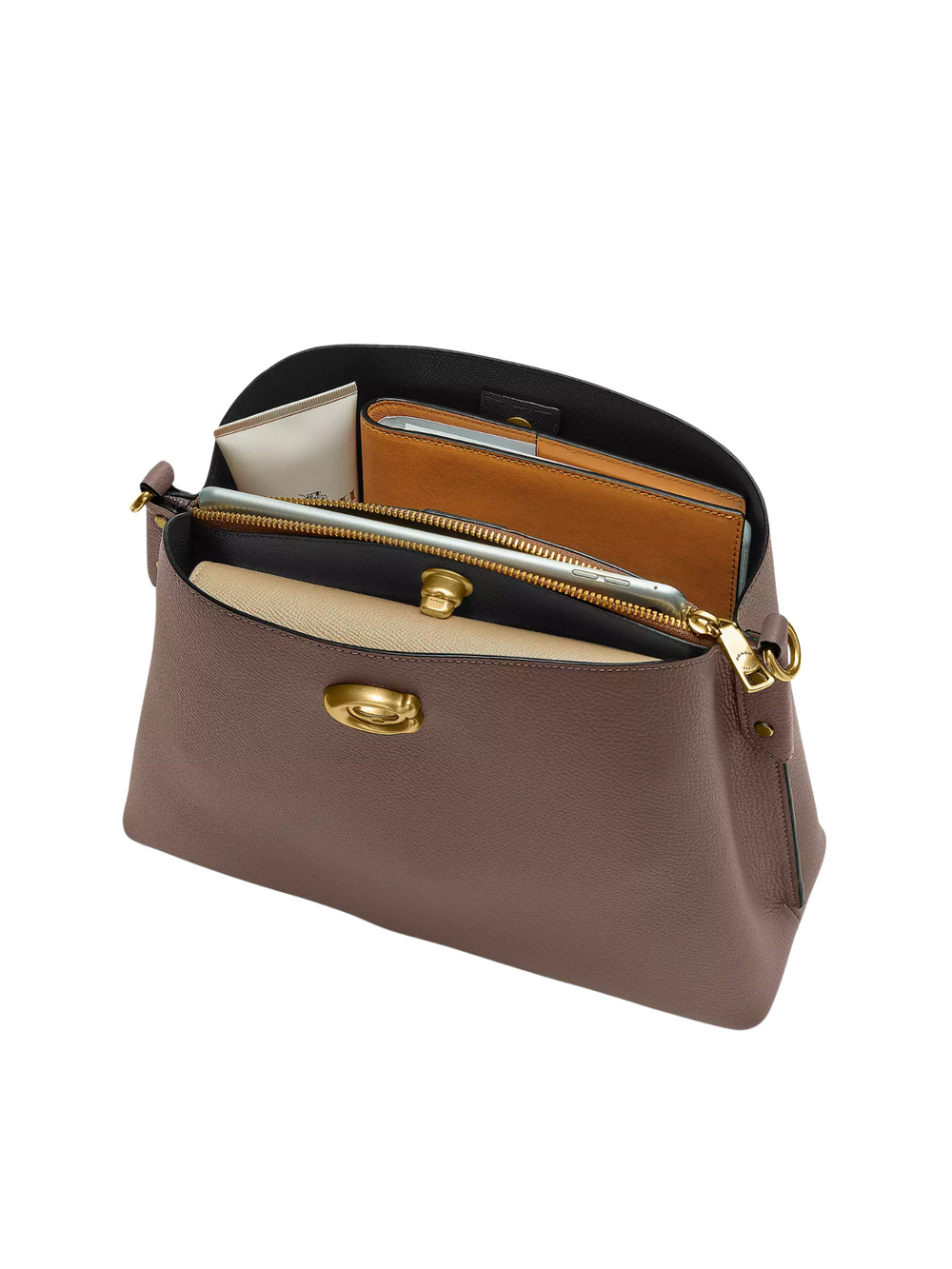 Gambar-Coach-Willow-Shoulder-Bag-In-Colorblock-Dark-Stone