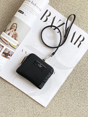 Kate-Spade-Carter-Nylon-Card-Case-Lanyard-Black-balilene