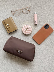 Kate-Spade-Carter-Nylon-Cosmetic-Pouch-Hot-Fudge-balilene