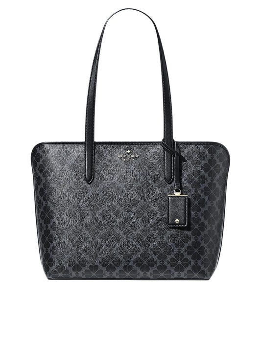 Kate-Spade-Flower-PVC-Tote-Black