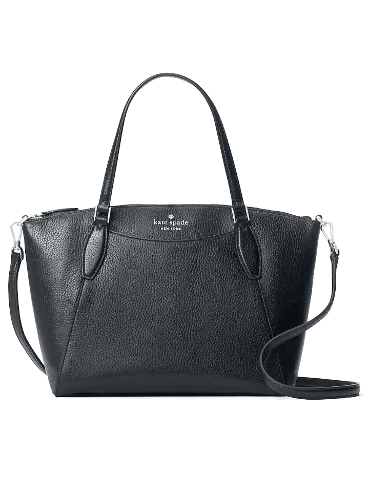 Kate-Spade-Monica-Satchel-Pebbled-Leather-Black-Balilene-depan