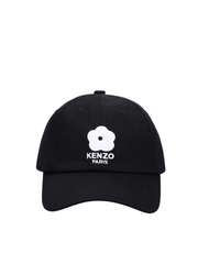 Kenzo-KENZO-Utility-Embroidered-Cotton-Cap-Black