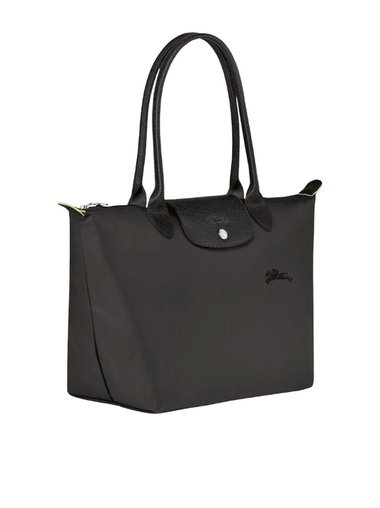 Longchamp Le Pliage Green Medium Shoulder Bag Black