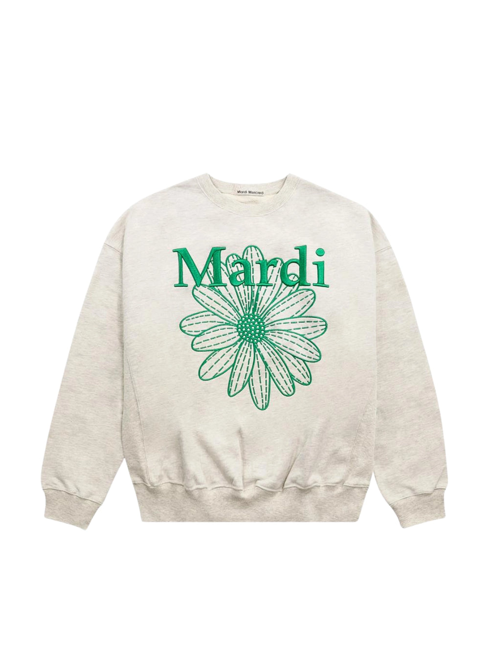 Mardi-Mercredi-Sweatshirt-Flowermardi-Needlework-Oatmeal-Green