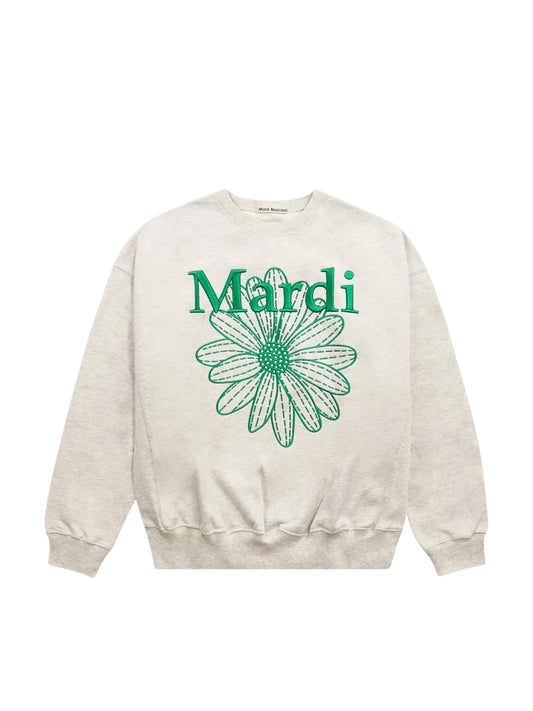 Mardi-Mercredi-Sweatshirt-Flowermardi-Needlework-Oatmeal-Green