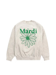 Mardi-Mercredi-Sweatshirt-Flowermardi-Oatmeal-Green