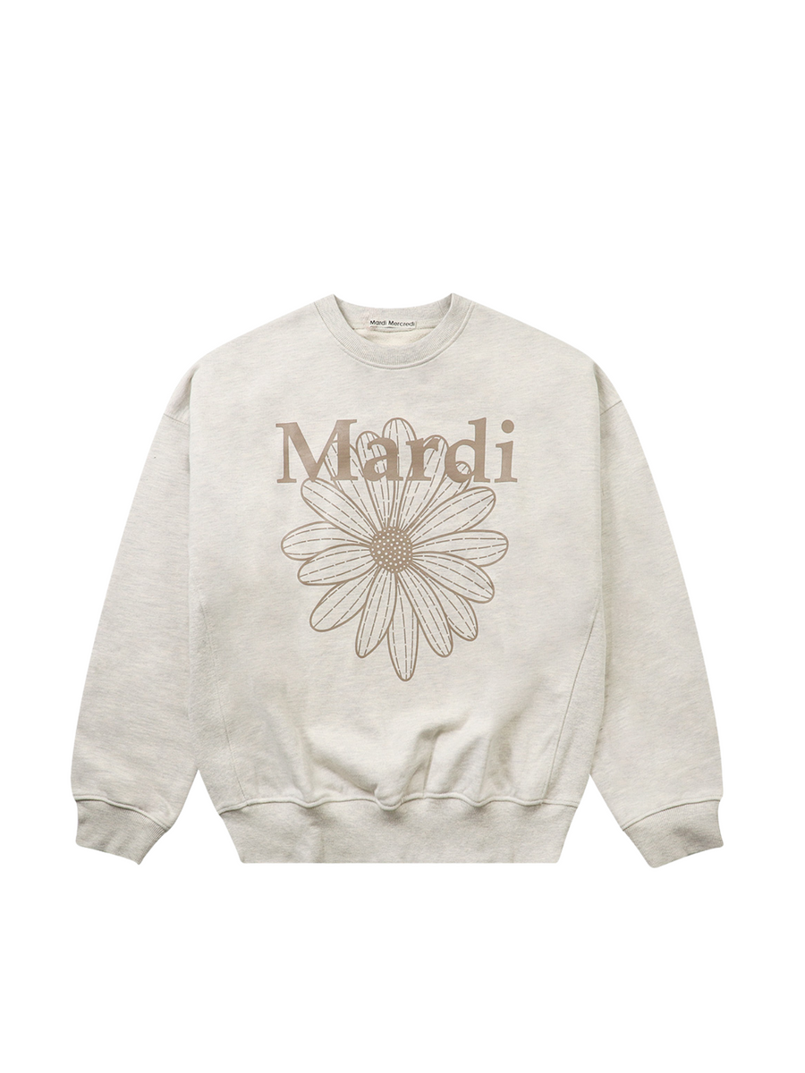Mardi Mercredi Sweatshirt Flowermardi Oatmeal Taupe – Balilene