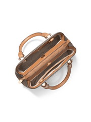 gambar-bagian-dalam-Michael-Kors-Edith-Small-Logo-Satchel-Brown