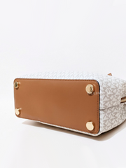 Michael Kors Edith Small Logo Satchel Vanilla