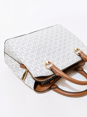 Michael Kors Edith Small Logo Satchel Vanilla