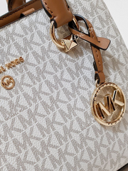 Michael Kors Edith Small Logo Satchel Vanilla