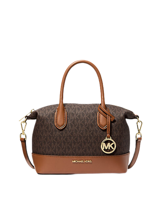 Michael-Kors-Hyde-Small-Logo-Satchel-Brown