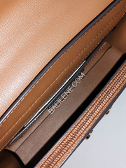 Michael Kors Rose Medium Logo and Faux Leather Shoulder Bag Brown