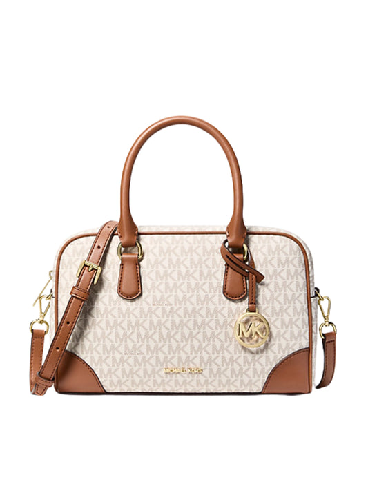 Michael-Kors-Thompson-Medium-Signature-Logo-Satchel-Bag-Vanilla