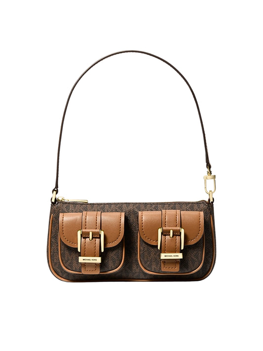 Michael-Kors-Zoe-Small-Signature-Logo-Convertible-Pochette-Brown-Acorn