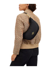 On-Model-Coach-Aria-Refined-Pebble-Leather-Shoulder-Bag-Black