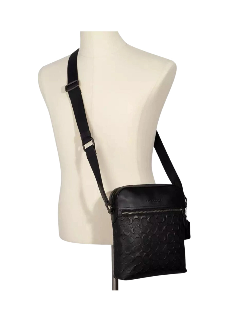 On-Model-Coach-Houston-Flight-Bag-In-Signature-Leather-Black