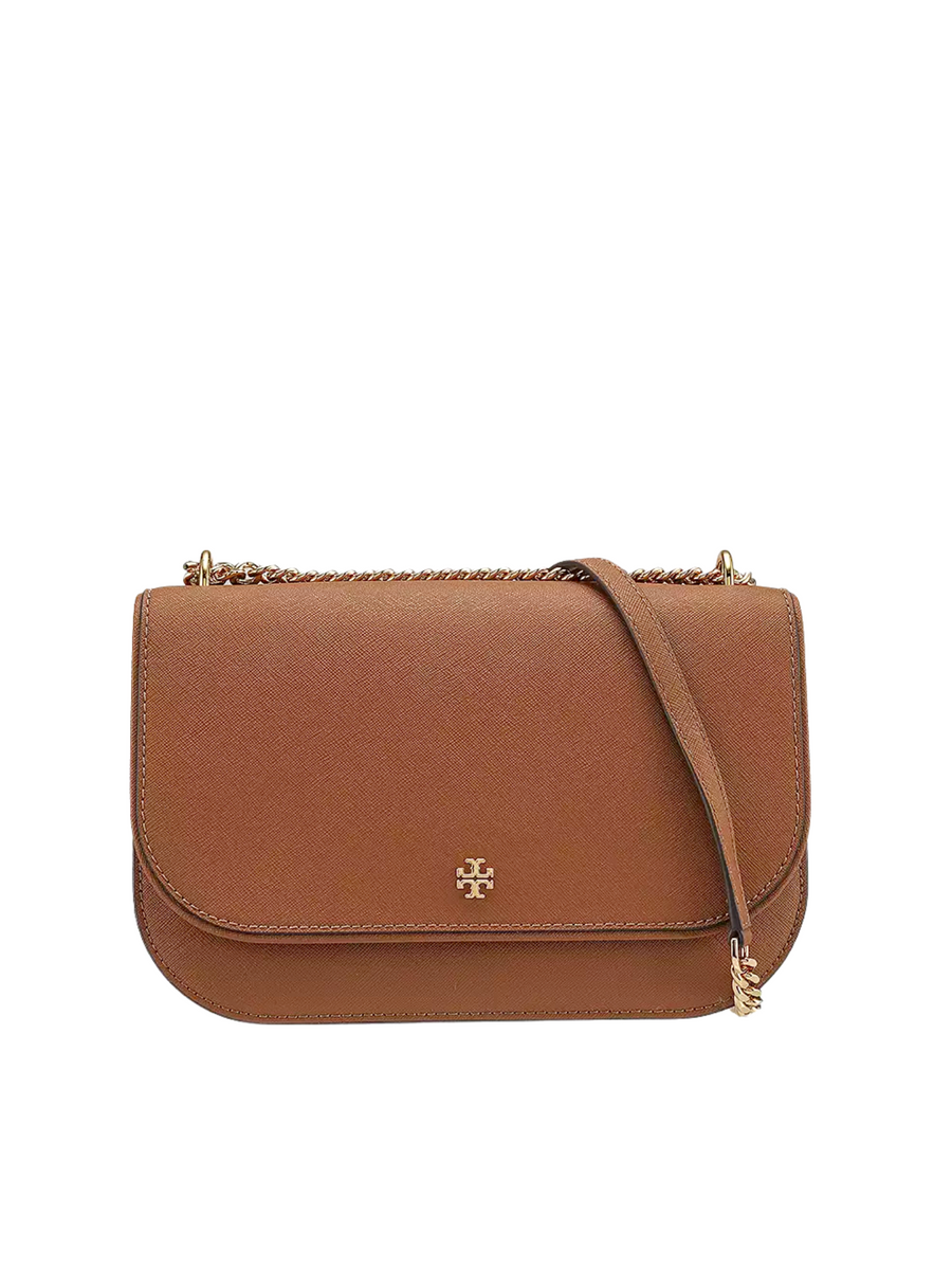 ショルダーバッグ・ポシェット Tory Burch Emerson Raffia Flap Adjustable ShoulderBag 165988 Tory Burch 47385 Emerson Adjustable Shoulder Bag Tiger Eye