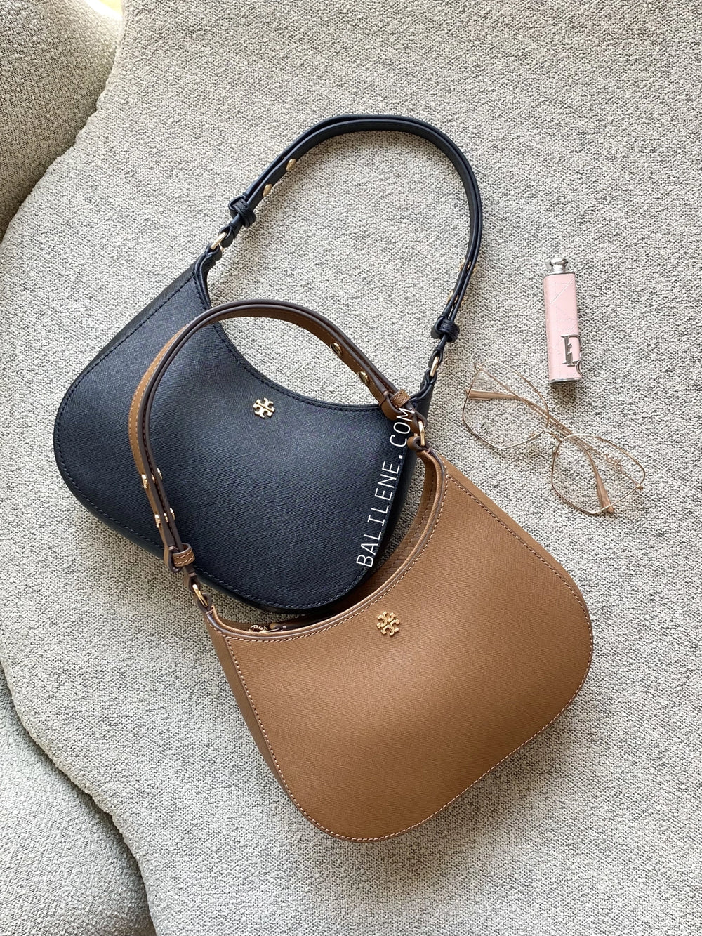 Tory-Burch-Emerson-Shoulder-Bag-Black-Brown-balilene